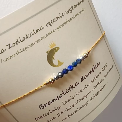 Bransoletka lapis-lazuli mini-zodiaczek